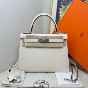 Hermès Kelly 28 Elegant white/craie